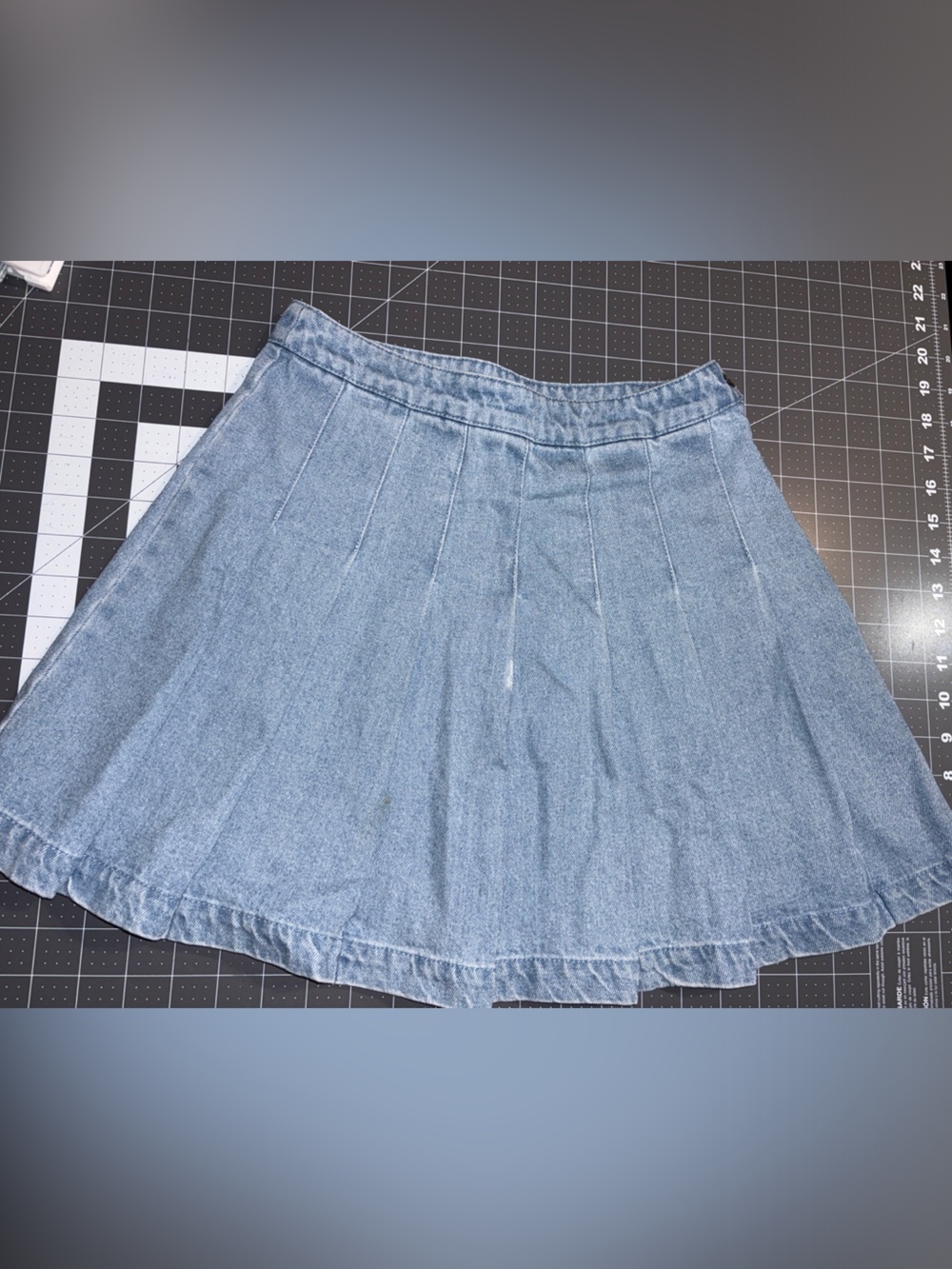 Denim pleated tennis skirt sz S